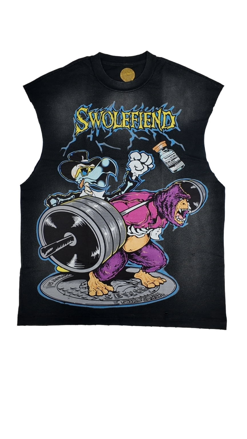 Sleeveless T-shirt Squat